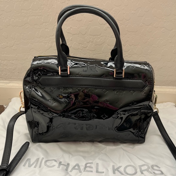 Michael Kors Kara Duffle Embossed Satchel Crossbody Bag - Picture 4 of 10